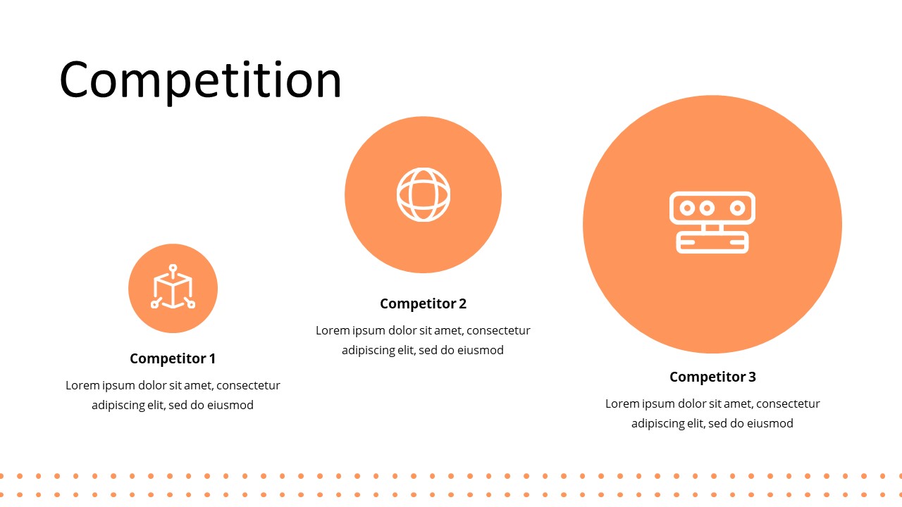 Competitor analysis slide for free technology google slides template
