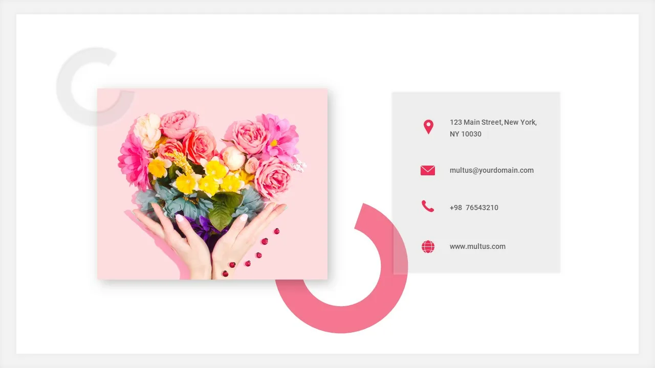 Contact Us Slide of Spring Theme Google Slides Templates