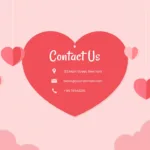 Contact Us Slide of Valentine’s Day Google Slides Template Free