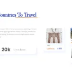Countries to travel slide with image and package details for Travel brochure google slides template