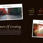 Dark background Autumn slides template for google slides