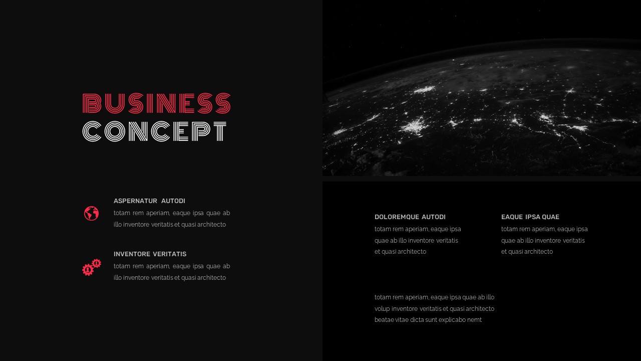 Dark slide background for google slides presentation