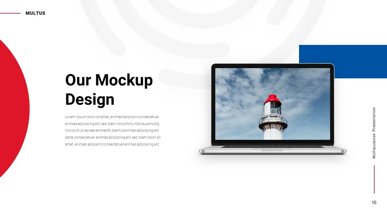 Device mockup slide for multipurpose presentation google slides template