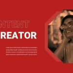 Digital marketing presentation google slides template for introducing content creator