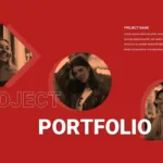 Digital marketing template for google slides project portfolio slide