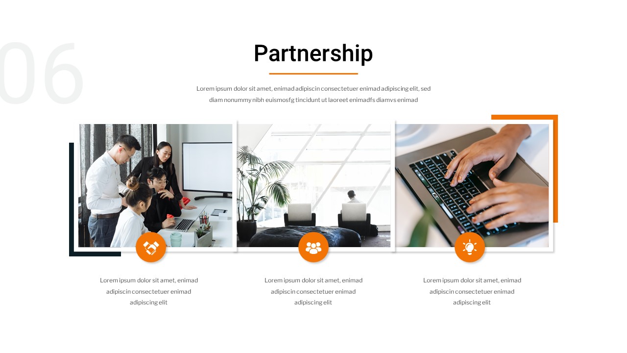 free minimalist business google slides themes perfect for showing your companies partnership program