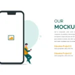 E-Learning Mobile Mock-up Slide
