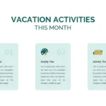 E Learning Template Design for Showing Vacation Activities