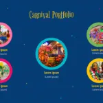 Free Carnival Portfolio Slide Template for Google Slides