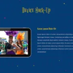 Free Carnival Slides Template Laptop Mock-up Slide