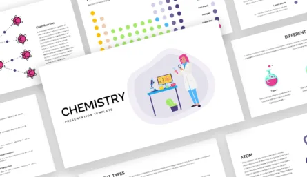 Free Chemistry google slides theme cover slide