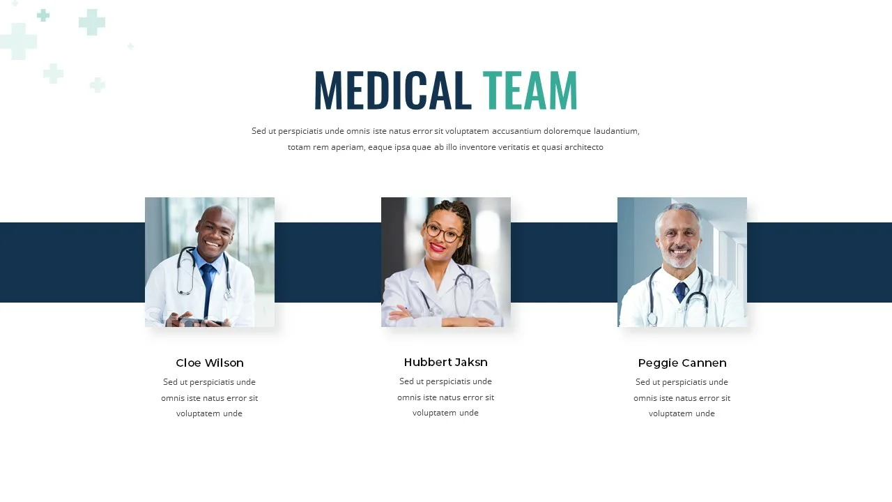 Free Healthcare Presentation Templates for Google Slides Medical Team Introduction Slide