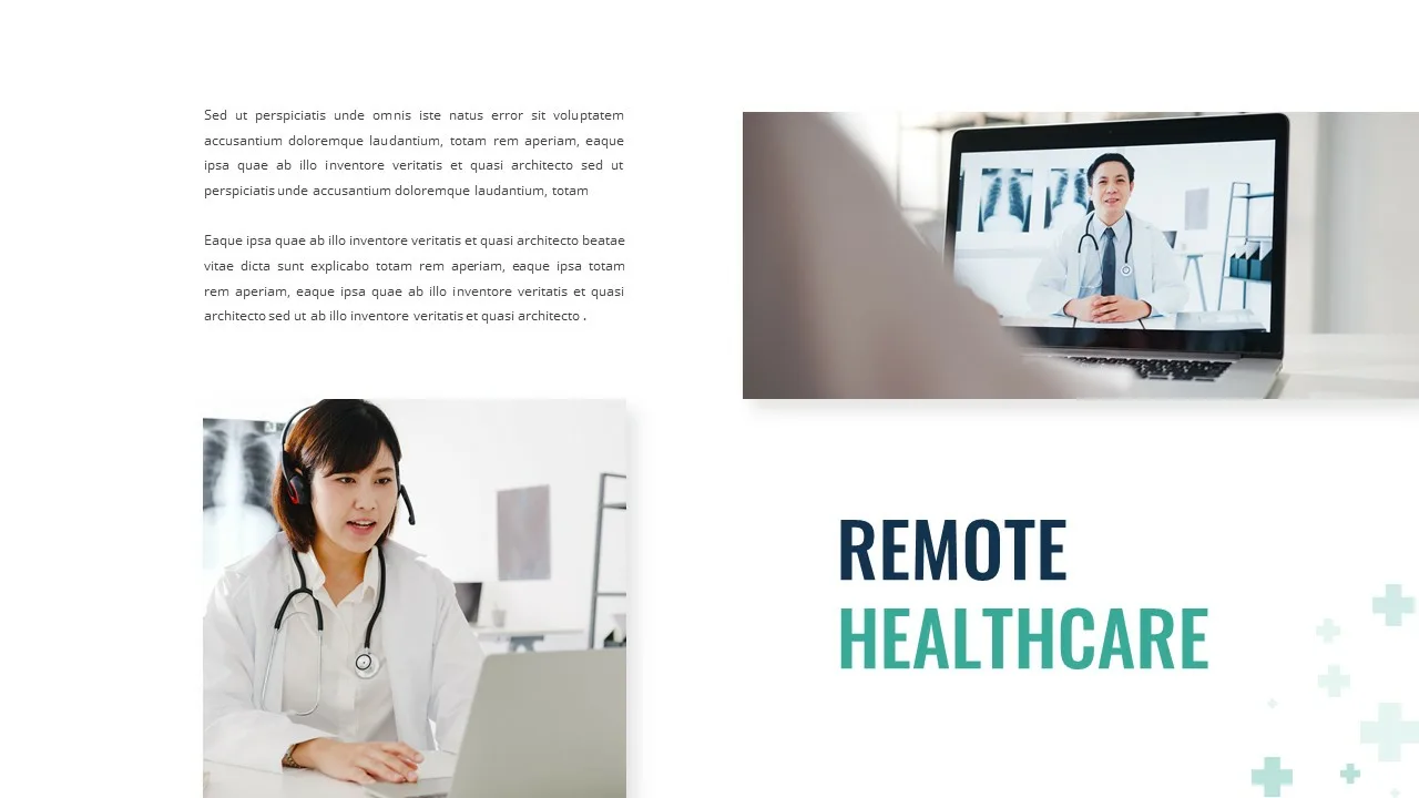 Free Healthcare Presentation for Google Slides Online Doctor Consultation Slide