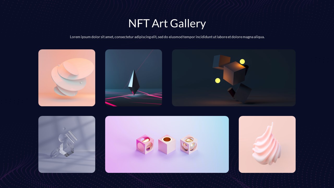 Free NFT templates for presentation NFT gallery slide