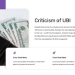 Free Universal Basic Income Google Slides Criticism of UBI Slide