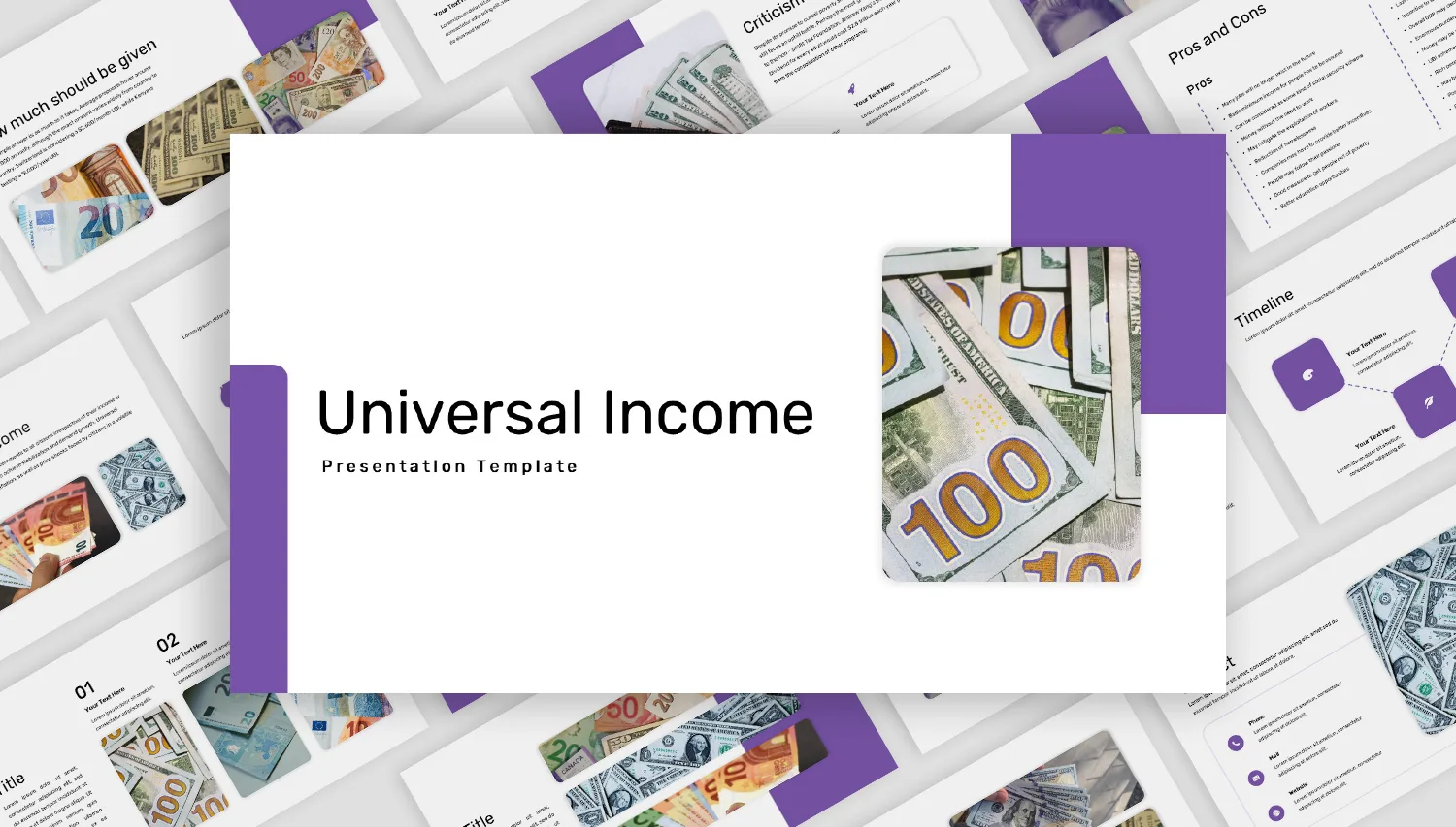 Free Universal Basic Income Presentation for Google Slides Cover Slide