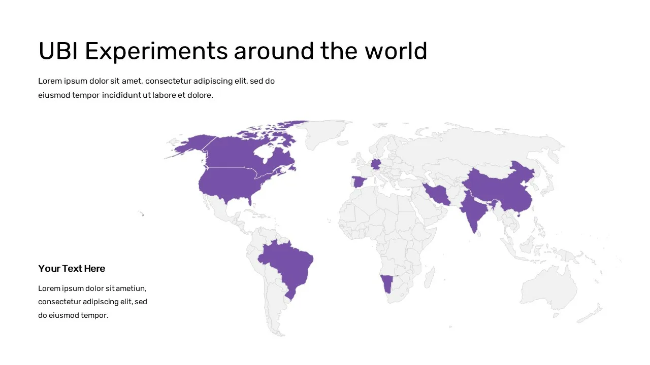 Free Universal Basic Income Slides for Showing UBI Experiments around the World