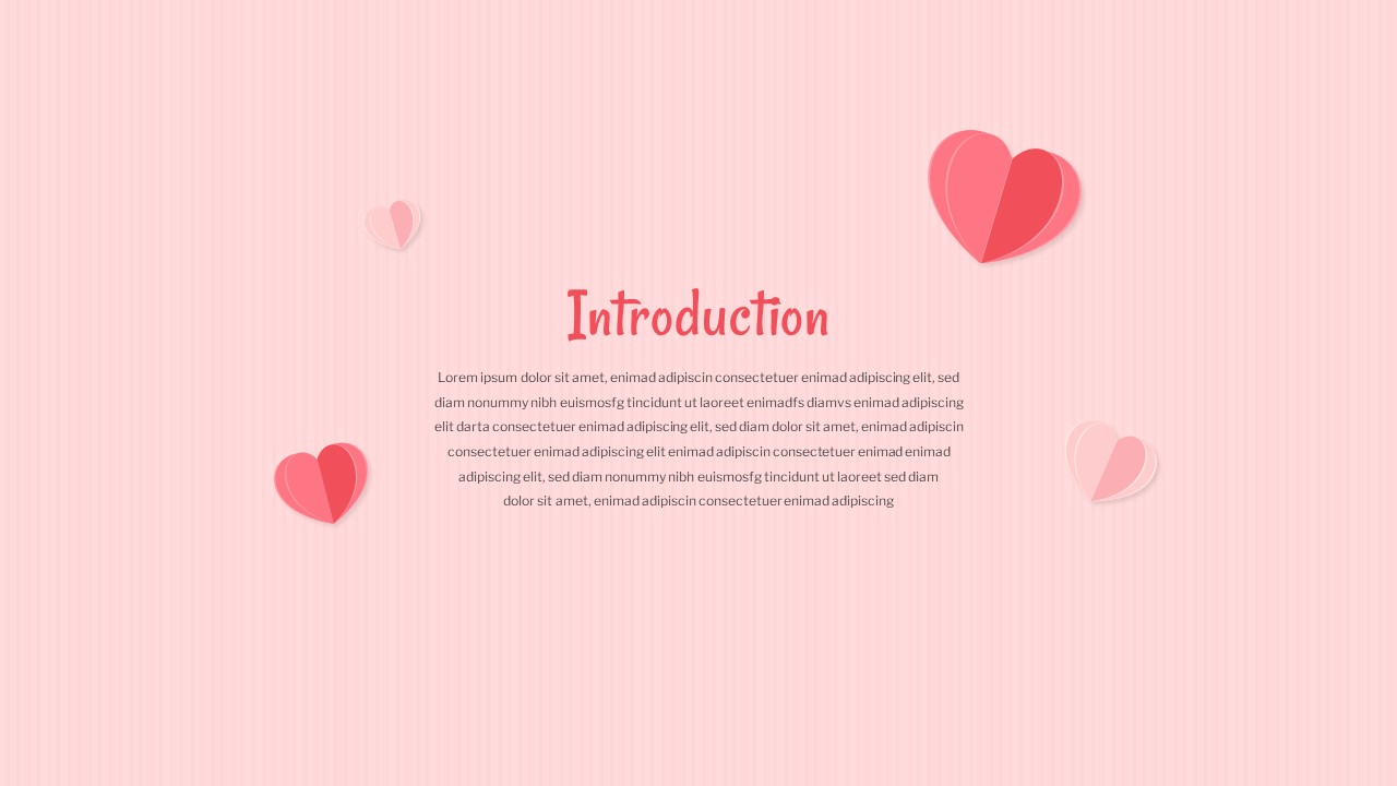 Free Valentine’s Day Google Slides Template Introduction Slide