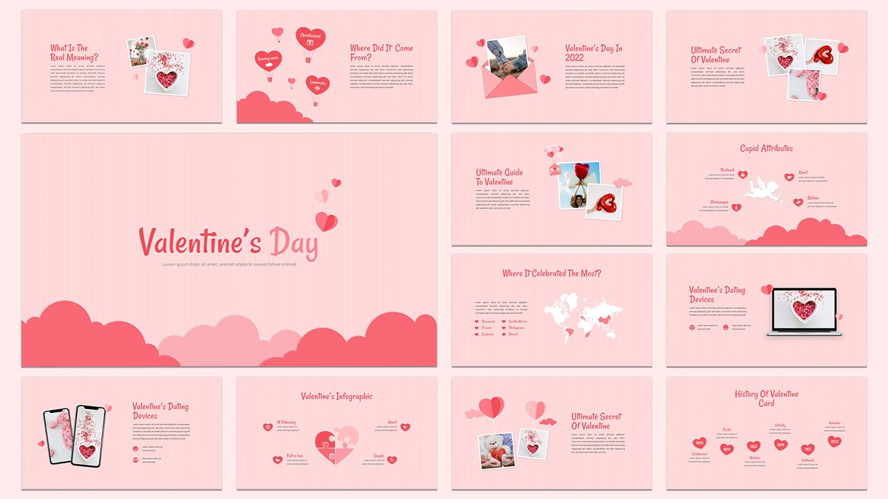 Free Valentines Day Google Slides Templates Cover Slide