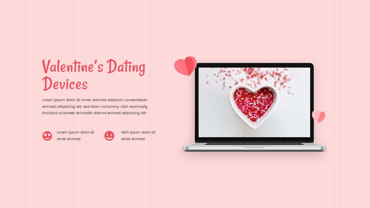 Free Valentine’s Day Slides Device Mock-up Slide