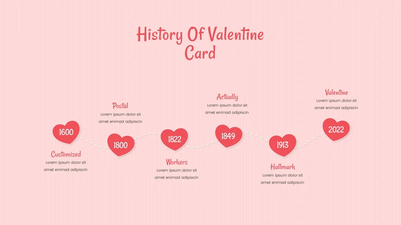 Free Valentine’s Day Slides Theme for Presenting the History of Valentine Card