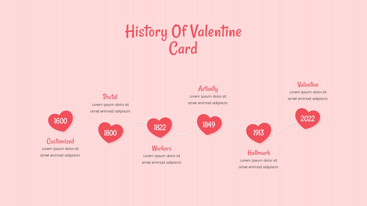 Free Valentine’s Day Slides Theme for Presenting the History of Valentine Card
