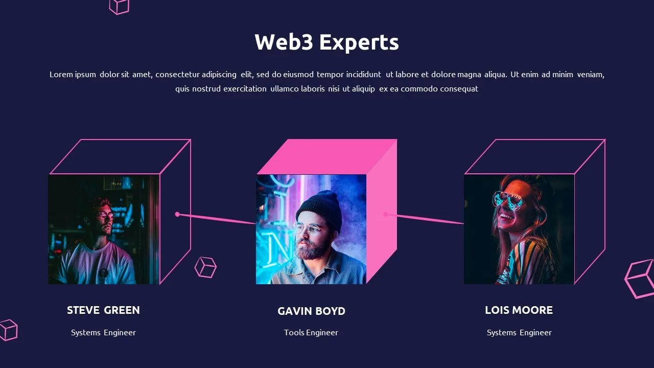 Free Web 3.0 Google Slides Template Web 3 Expert Teams Slide