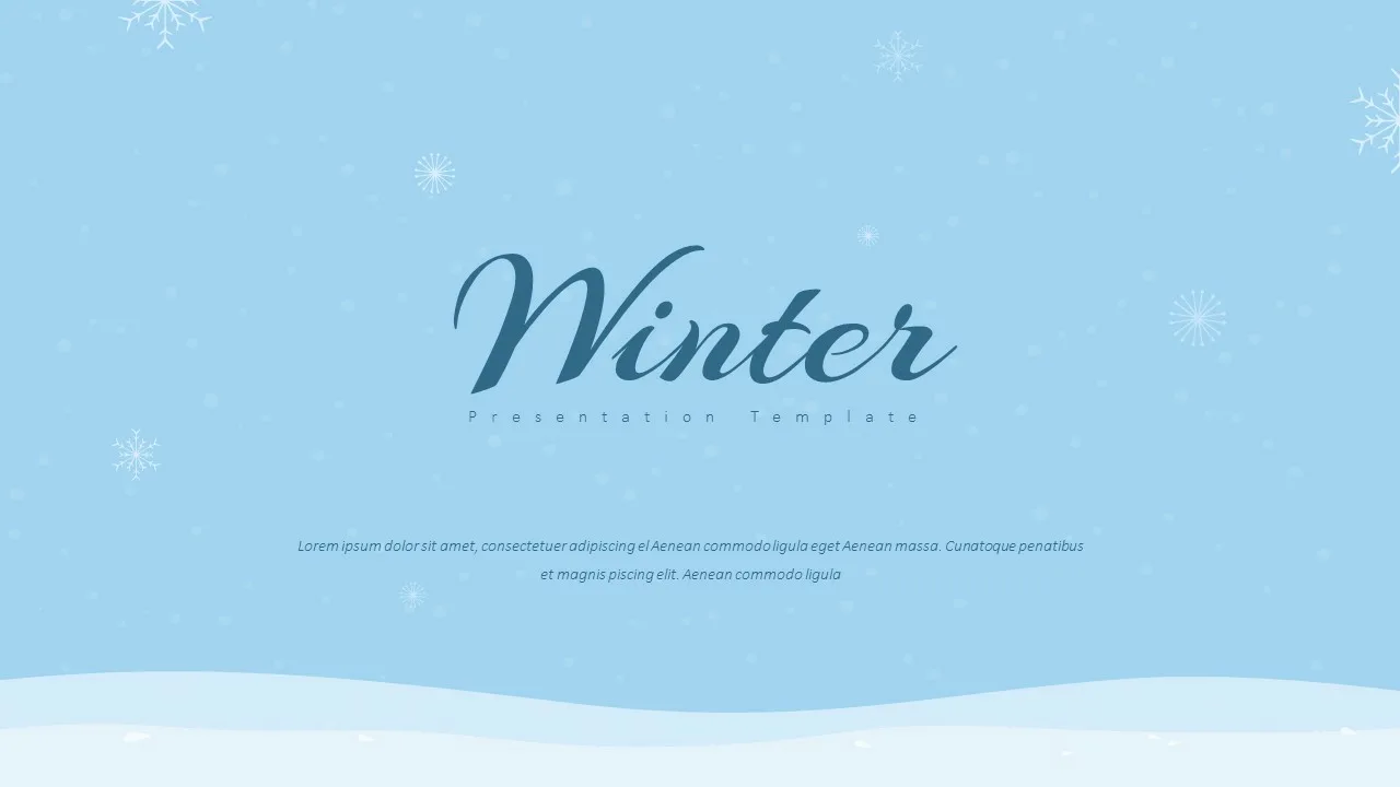 Free Winter Google Slides Theme Title Slide