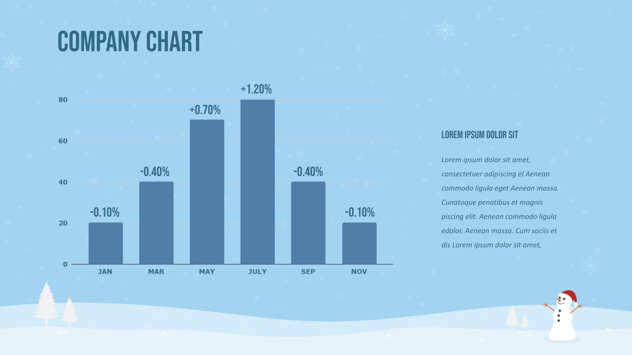 Free Winter Slide Background for Google Slides Company Presentation Chart Slide