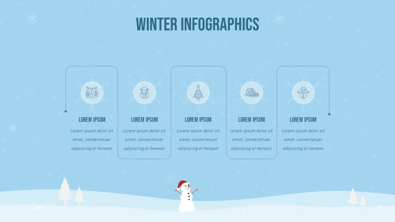 Free Winter Theme Google Slides Template with Infographics