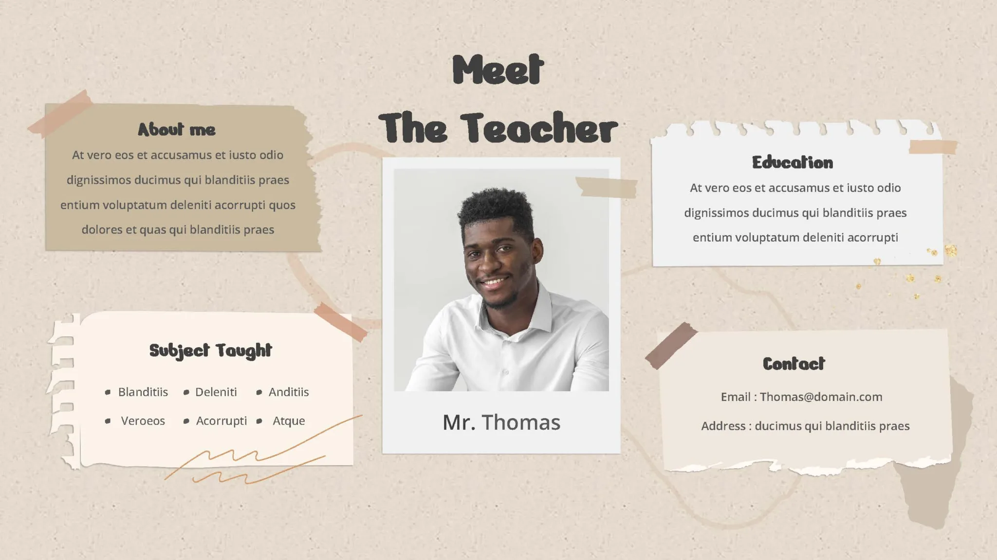 Free meet the teacher presentation templates for google slides