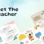 Free meet the teacher template for google slides cover slide