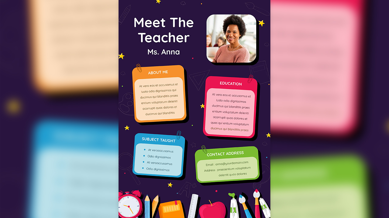 Free meet the teacher template for introducing your teacher