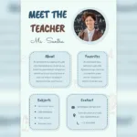 Free meet the teacher template for presentations