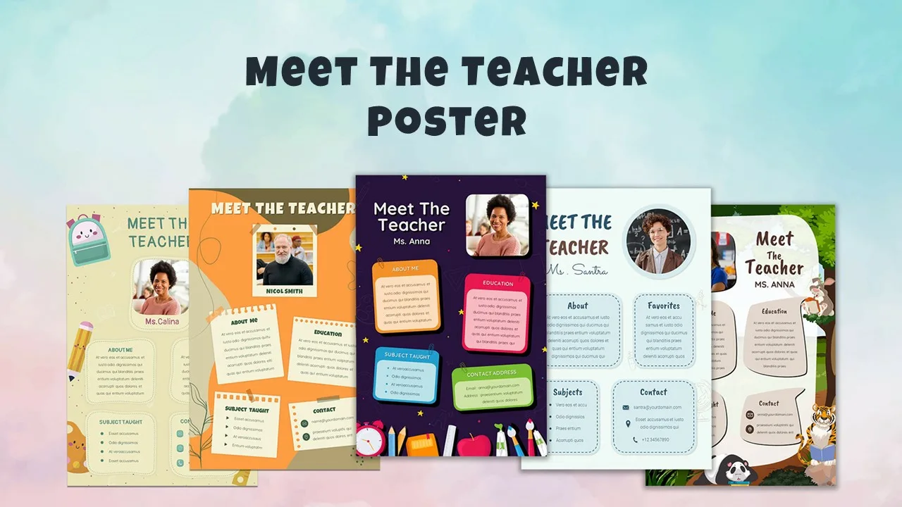 Free meet your teacher template for google slides cover slide
