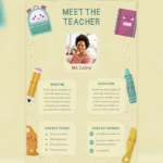 Free meet your teacher template for self introduction