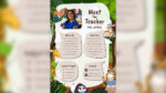 Free meet your teacher template with infographics for presentation