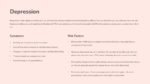 Free mental health google slides theme depression symptoms and risk factors slide