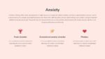 Free mental health infographic slide describing anxiety and its effects