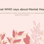 Free mental health presentation slide describing WHO's views on mental health