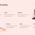 Free mental health presentation template describing tips for anxiety