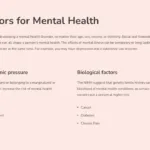 Free mental health slides template describing risk factors for mental health