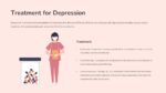Free mental health slides template for google slides describing treatment for depression
