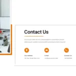 Free minimalist business google slides contact us slide