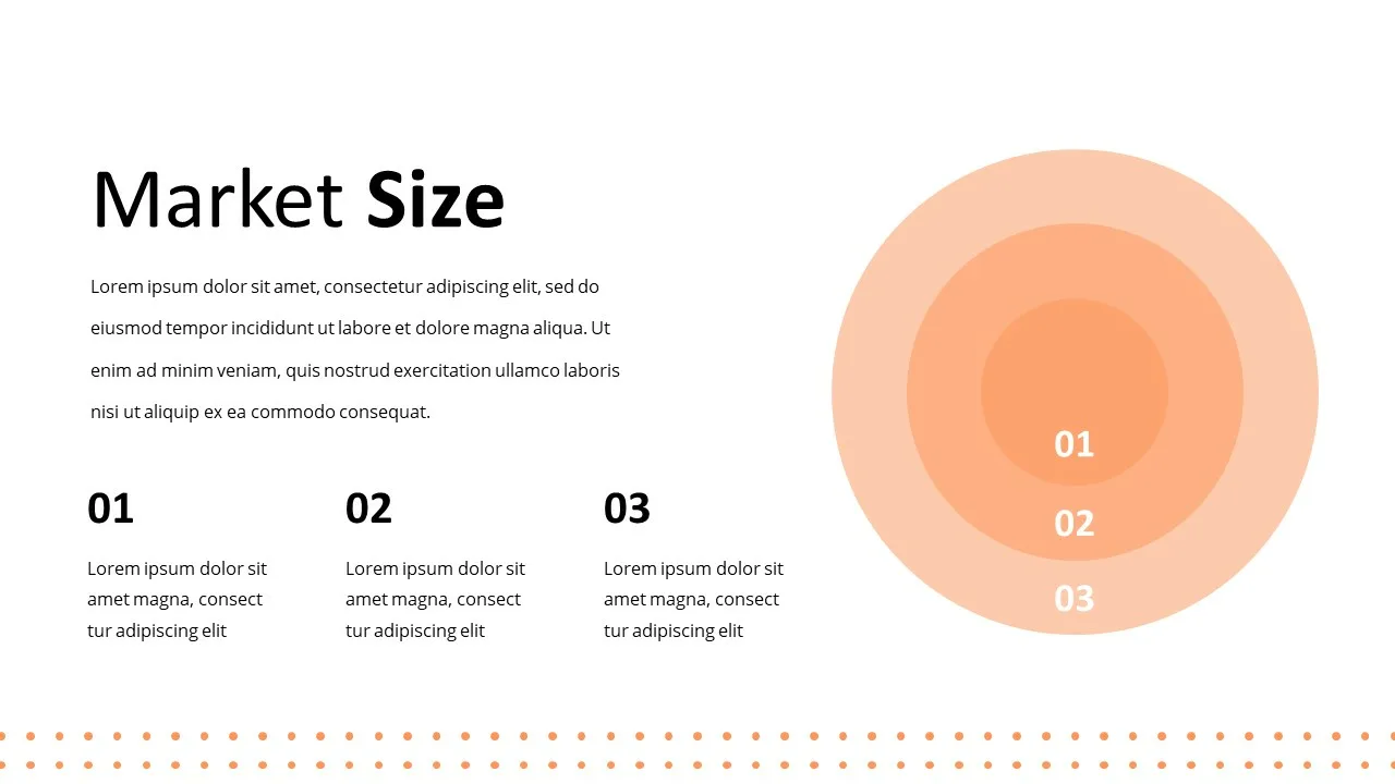 Free tech theme google slides template market size study slide