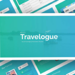 Free travel google slides template cover slide