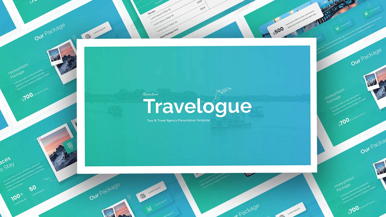 travel google slide template