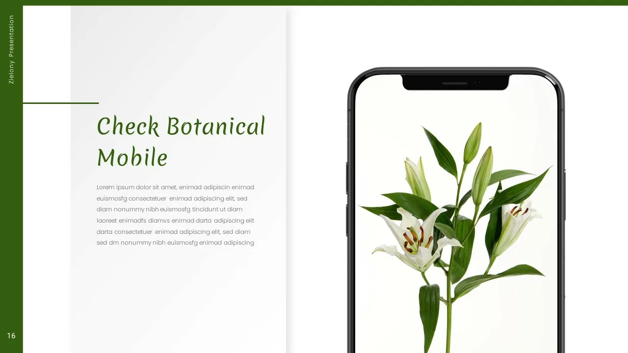 Google Slides Themes Nature Template Mobile Mock-up Slide