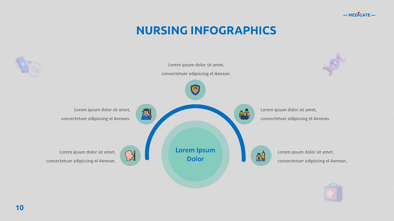 Google slides Nursing infographic templates