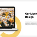 Laptop Mock-up Design Slide of Spring Google Slides Template